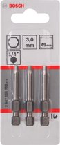 Bosch - BIT 1/4XH-TORS/IS 3.0 /3 49MM - 3 stuks