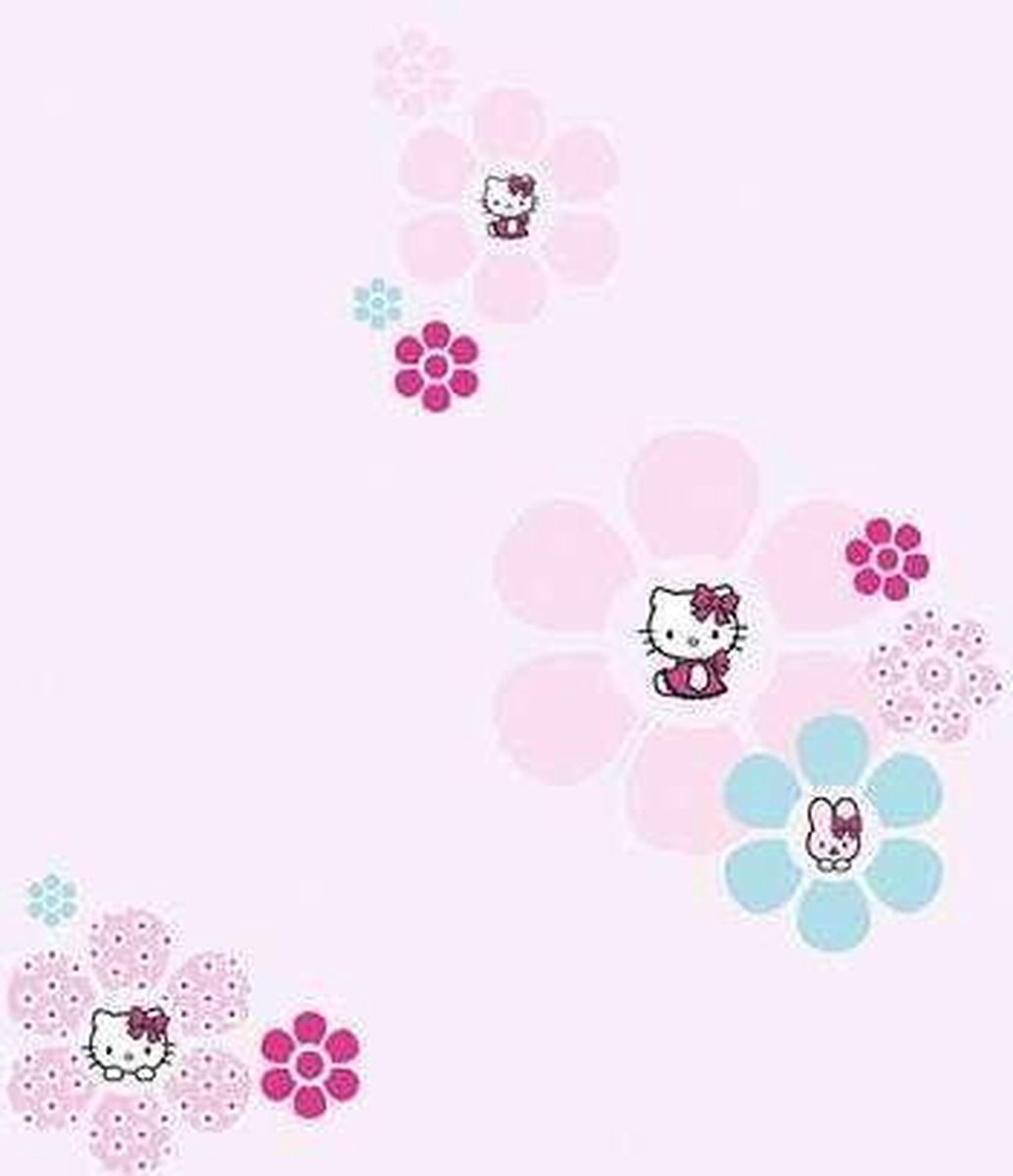 Behang Hello Kitty - Papierbehang - 52cm x 10m - Decofun