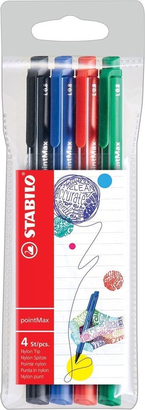 STYLO FEUTRE STABILO POINT MAX ASSORTIS - pochette de 12