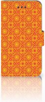 Geschikt voor iPhone 6 | 6s Book Case Hoesje Design Batik Orange