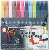 Sakura - Koi Coloring Brush Pen - Penseelpen - Penseelstift - 12 stuks