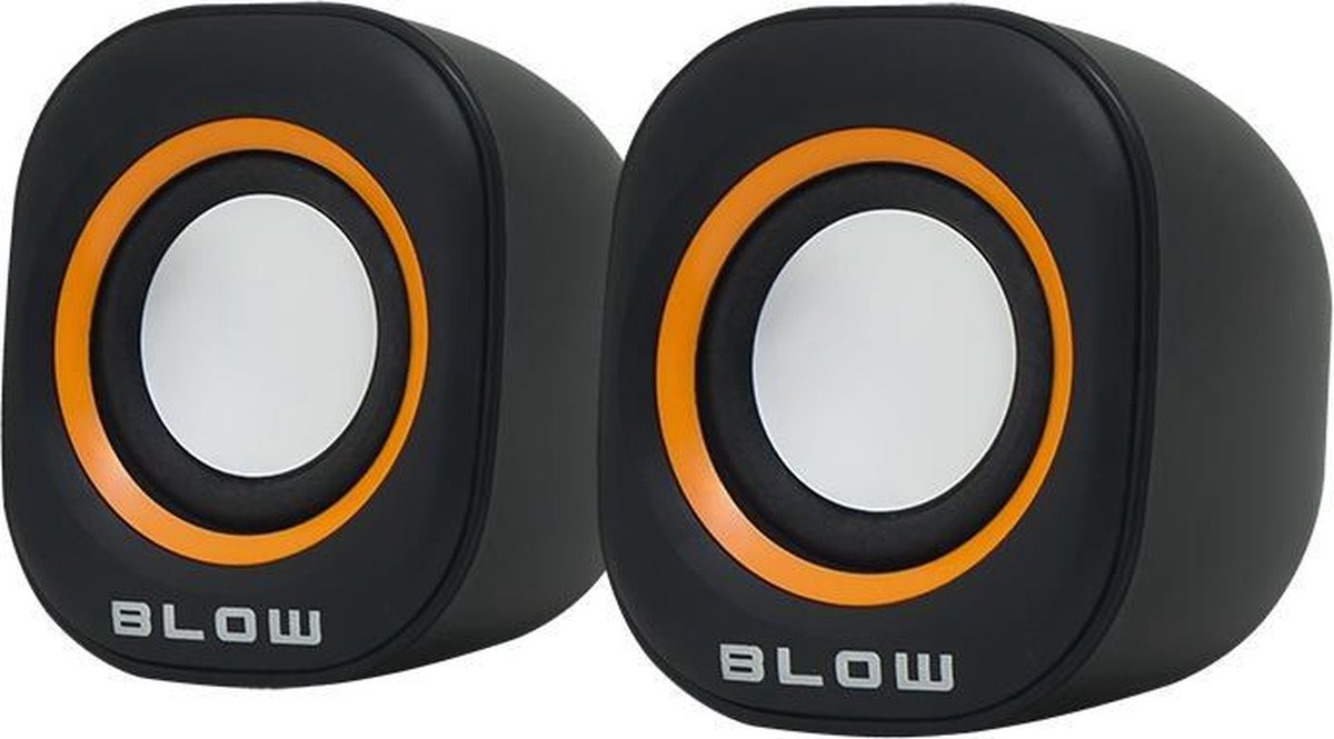 Computer Speakers Stereo Mini - Zwart Oranje - MS-24 | bol.com