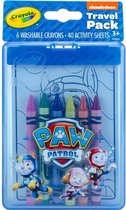 Crayola Paw Patrol Travel Pack - voor kinderen - 6 krijtjes en 40 kleurplaten