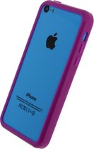 Apple iPhone 5C Hoesje - Xccess - Bumper Case Serie - Hard Kunststof Bumper - Paars - Hoesje Geschikt Voor Apple iPhone 5C