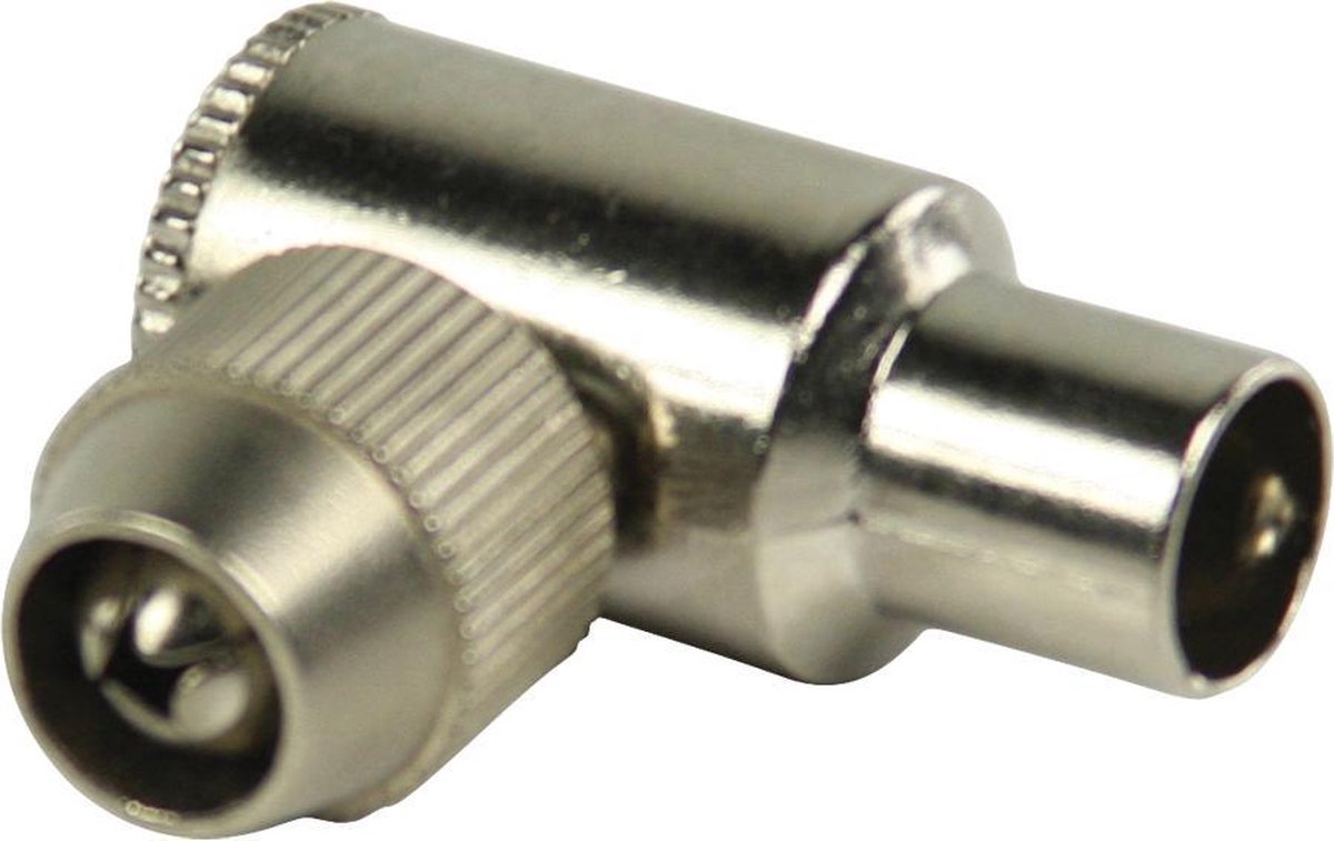Coax connector metaal male haaks