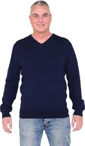 BJØRNSON ANDERS Pullover Katoen V-Hals Heren - Maat S - Donkerblauw
