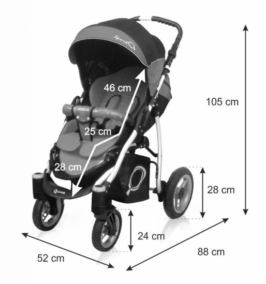 Babyactive Sport Q 2 Sportieve buggy - Groen | bol.com