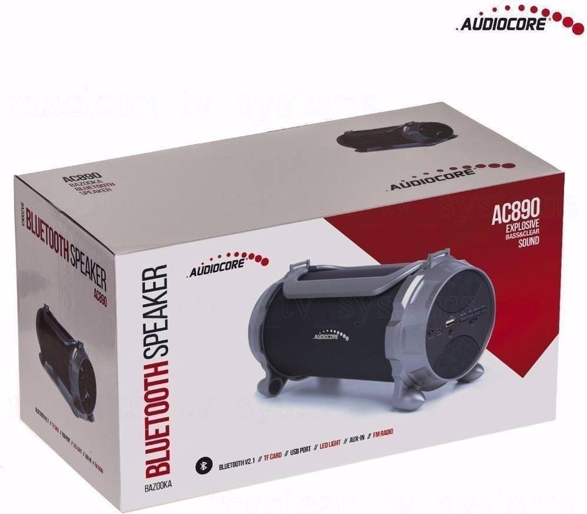Enceinte Portable - Audiocore - Bazooka - Bluetooth 5.0 - Radio FM - Résistant à L'eau - TV Son Photo - View #10