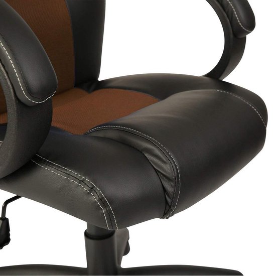 TRESKO® Racing directeursstoel bureaustoel draaistoel 14 kleurvarianten, gevoerde armleuningen, wipmechaniek, liftsysteem SGS-getest (zwart/groen