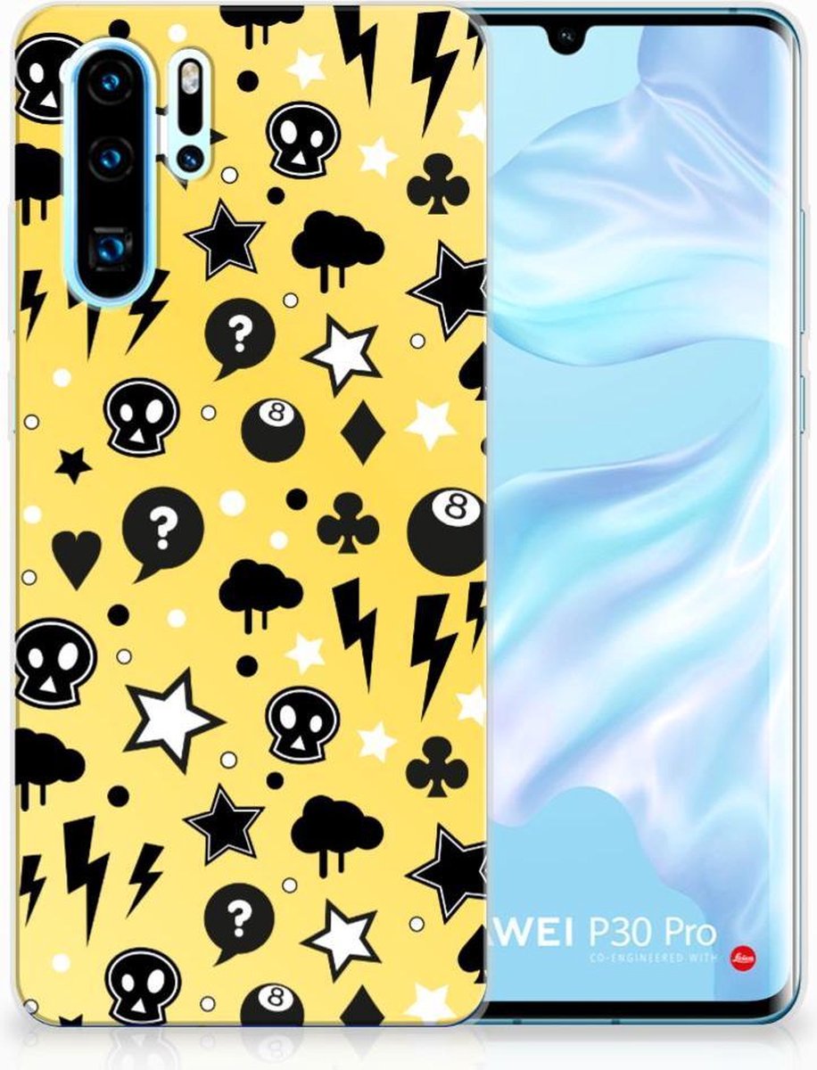 Silicone Back Case Huawei P30 Pro Punk Geel
