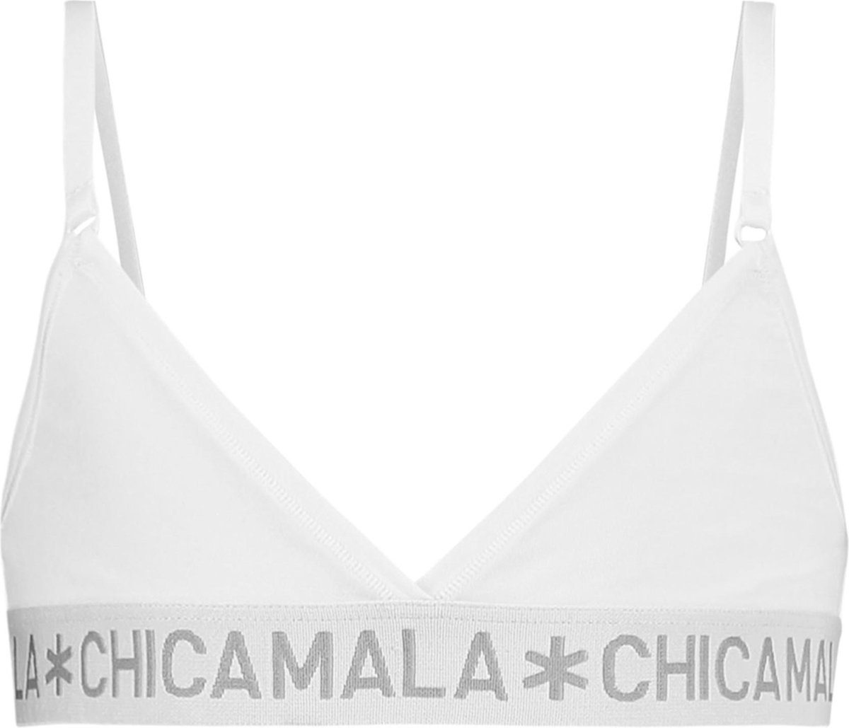 Chicamala dames triangle bralette basic wit - L