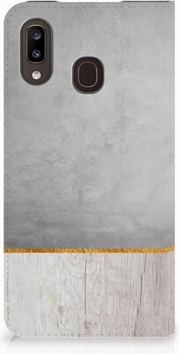 Samsung Galaxy A30 Book Wallet Case Wood Concrete