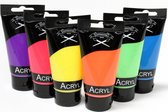 Acryl verfset neon - 6 tubes van 75ml - acrylverf