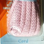Cord - Koord gewoven ronde schoenveters 3mm diameter medium dik 100% katoen - kleur roze - 90 cm