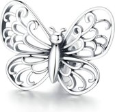 Zilveren bedel Leuke vlinder