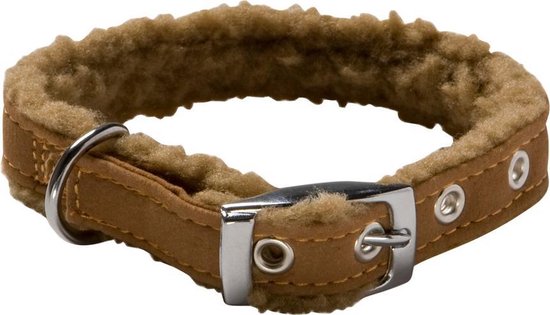 Adori Halsband Vilt Met Lamskin Bruin&Beige 17-19x1.0 cm