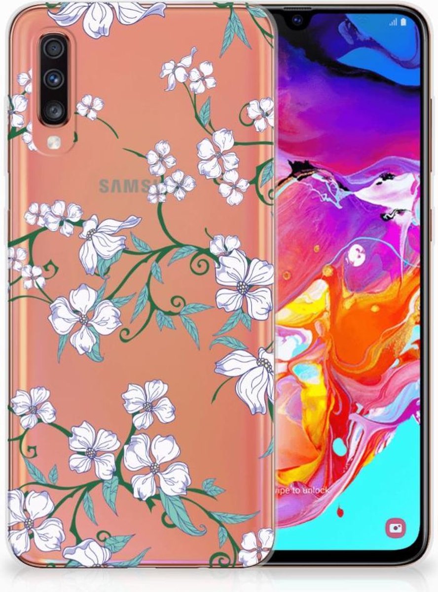 Samsung Galaxy A70 Uniek TPU Case Blossom White