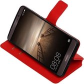 Rood Huawei Mate 9 TPU wallet case booktype hoesje HM Book