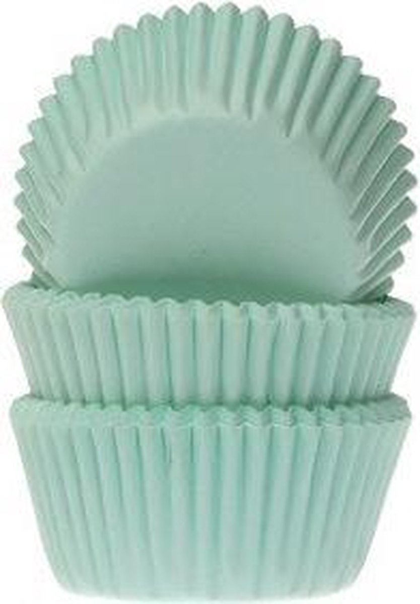 House of Marie Mini Cupcake Vormpjes - Baking Cups - Mint - pk/60