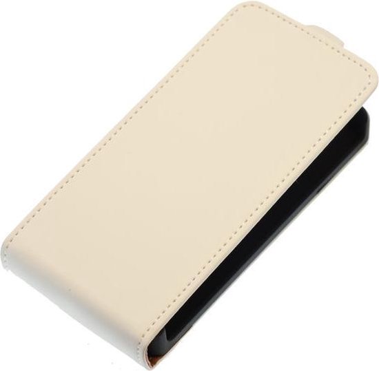 Wit Effen Flip case hoesje voor Samsung Galaxy S4 Mini I9190