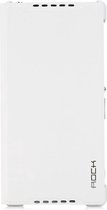 Sony Xperia Z2 Hoesje - Rock - Serie - Kunststof Bookcase - Wit - Hoesje Geschikt Voor Sony Xperia Z2