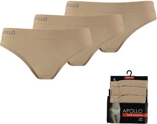 Apollo dames slips | MAAT L | 3-pack | huid