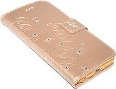 Goud vlinder diamanten hoesje Geschikt voor iPhone 6 / 6S