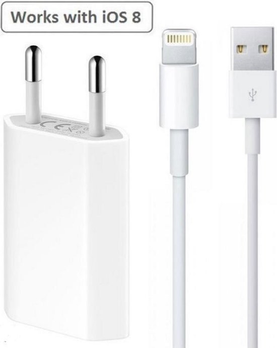 alleen Zorgvuldig lezen Penetratie Oplader Voor Apple iPhone 5 / 5S / 5C / 6 / 6 PLUS / iPad Mini - USB Lader  en... | bol.com