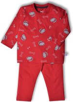 Woody pyjama jongens - dino - rood - 182-3-PLS-S/922 - maat 68