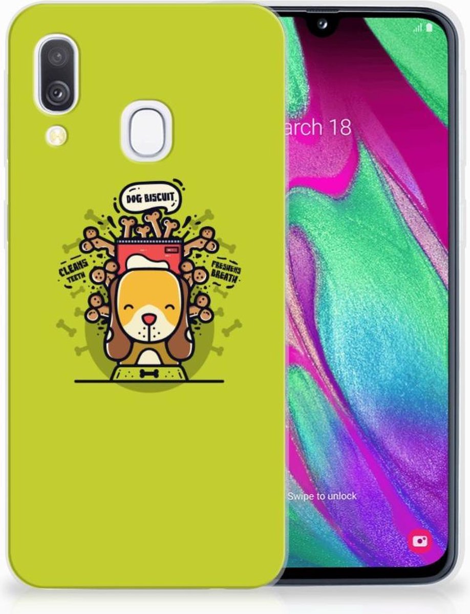 Samsung Galaxy A40 Telefoonhoesje met Naam Doggy Biscuit