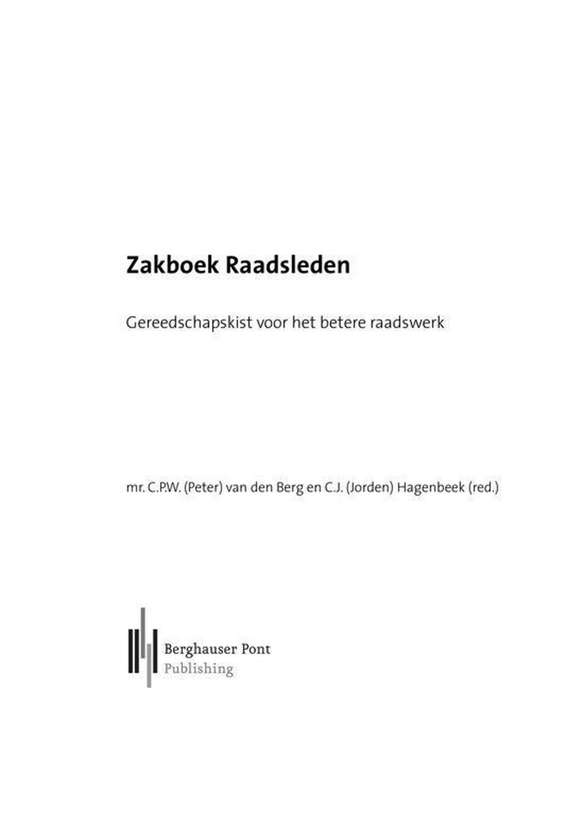 Bol Com Zakboek Raadsleden 9789491930928 Peter Van Den Berg Boeken