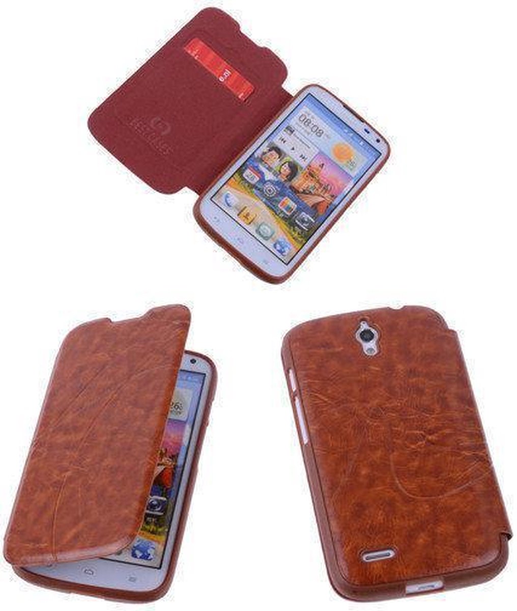 Bestcases Bruin Huawei Ascend G610 TPU Book Case Cover Motief
