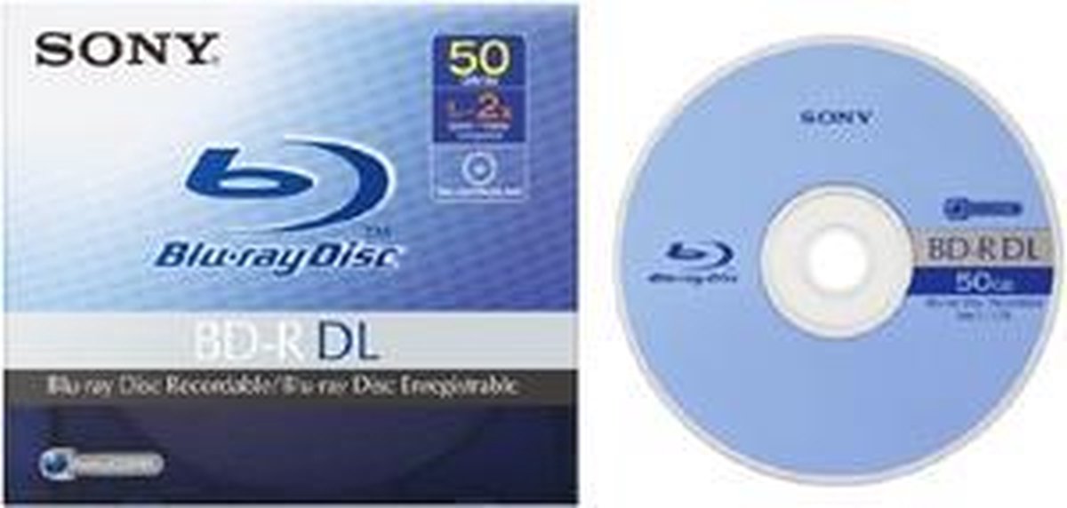 Sony Dvdrewritable BLU RAY R DL 50GB 270MIN .