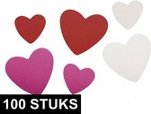 100 stuks Crepla foam hartjes zelfklevend