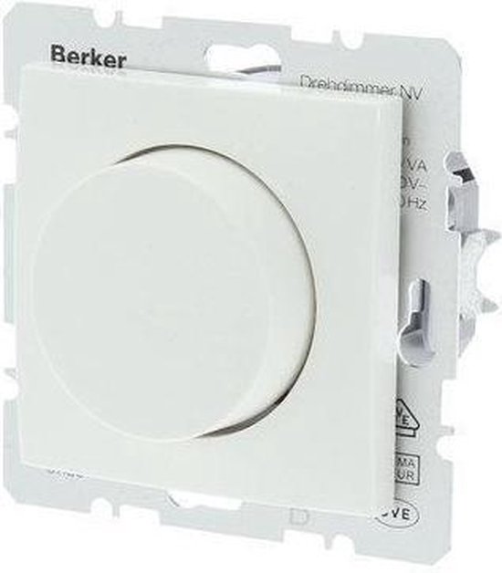 Berker S1 Inbouw Dimmer - Tot 500W - Halogeen - Drukwissel - Polarwit |  bol.com
