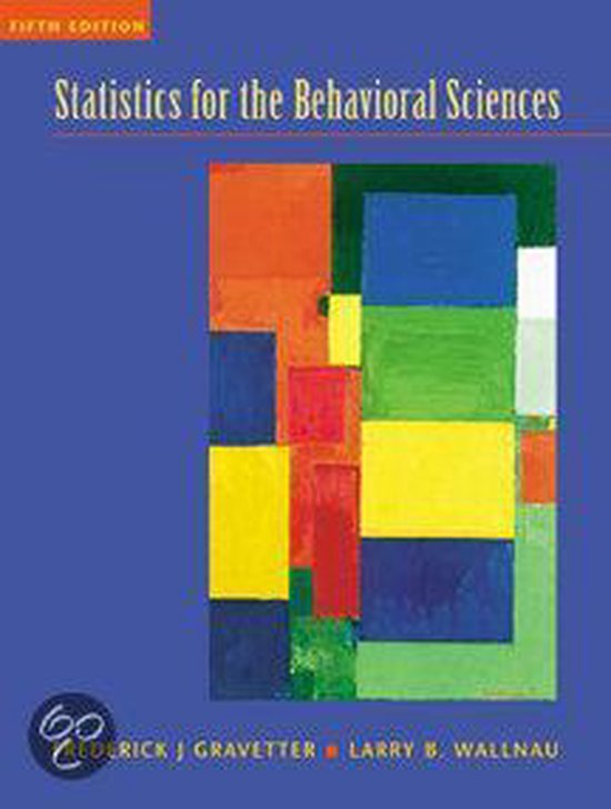 Statistics For The Behavioral Sciences - cover