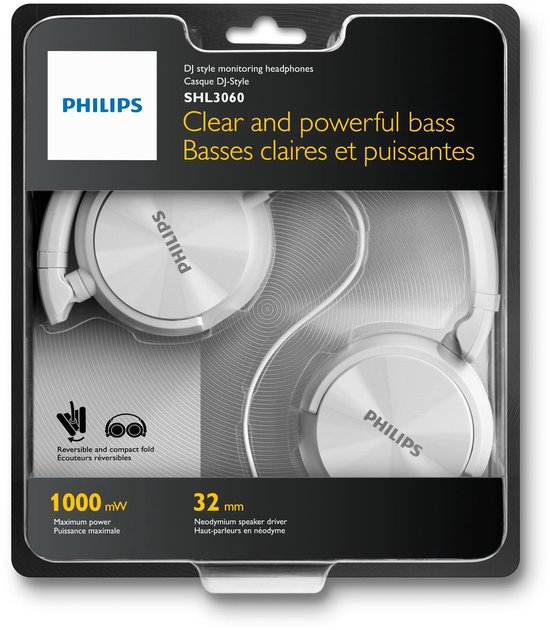 Philips SHL3060WT - On-ear koptelefoon - Wit