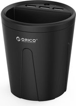 Orico - 3 poort USB autolader beker 12V – Voor het opladen van smartphones en 5V devices - zwart