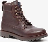 TwoDay leren dames veterboots - Bruin - Maat 40