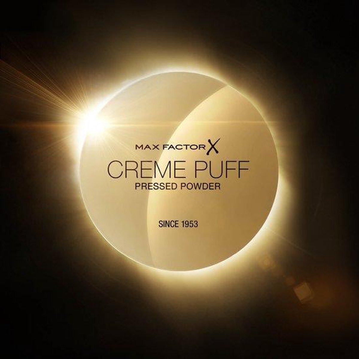 Gouden Max Factor Crème Puff pressed powder verpakking.