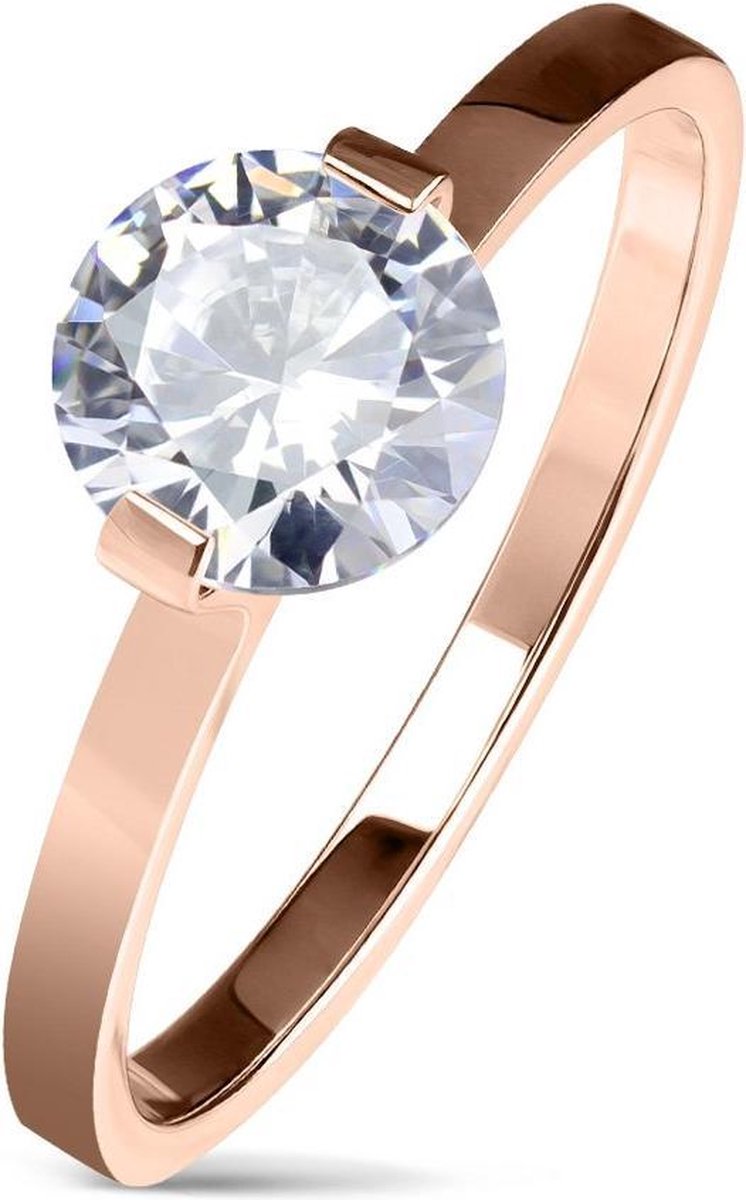 Solitaire - Gouden Ring Dames - Dames Ring - Ring Goud Dames - Gouden Ringen - Ring Dames - Gouden Ring - Ring Goud