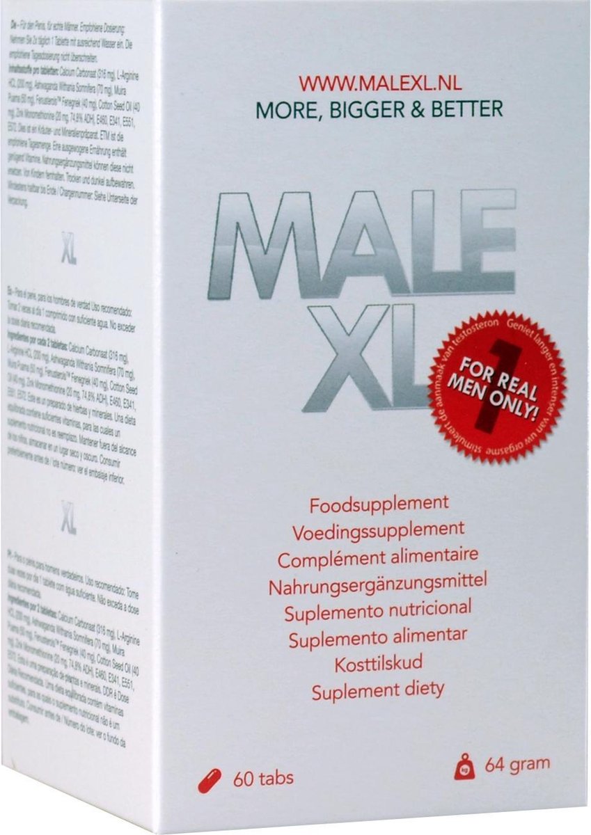 Male XL - 60 stuks - Erectiepillen