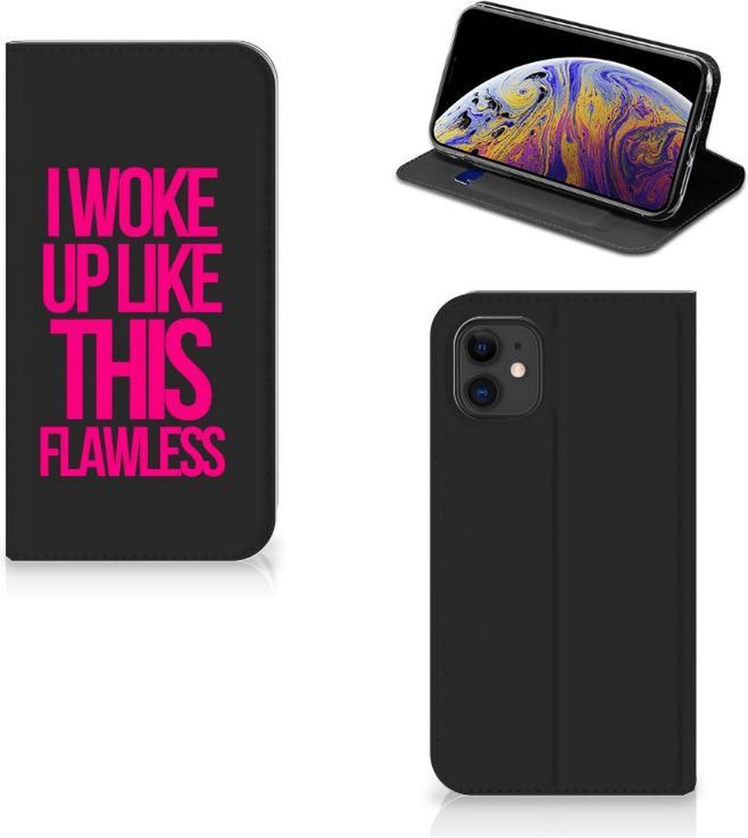 Apple iPhone 11 Hoesje met tekst Woke Up - Origineel Cadeau Zelf Maken