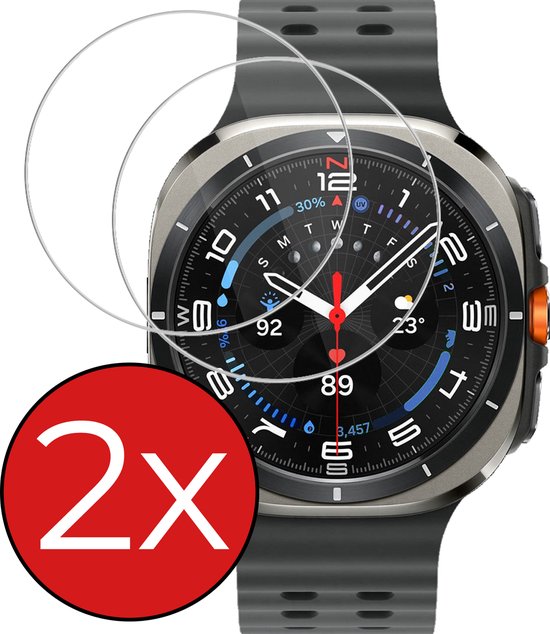 2 stuks screenprotectors voor Samsung Galaxy Watch.