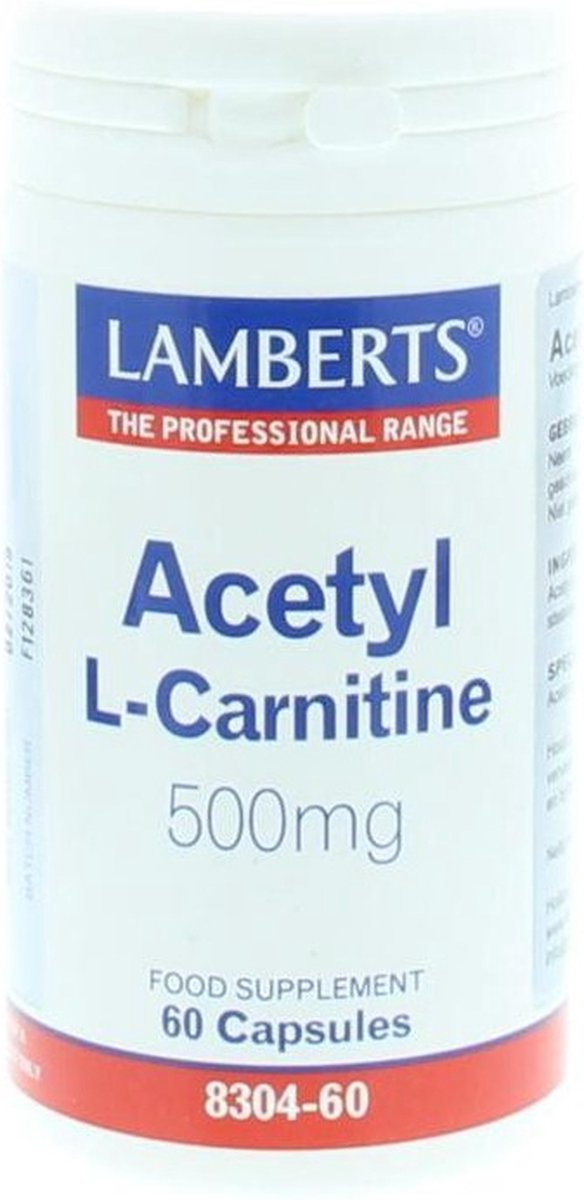 Goedkoopste Lamberts Acetyl-L-Carnitine 500mg 60 Capsules