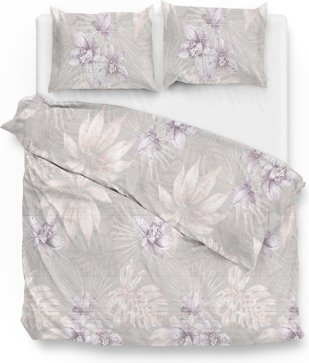 Zo!Home Marlon - Dekbedovertrek - Lits-jumeaux - 260x200/220 cm + 2 kussenslopen 60x70 cm - Grey