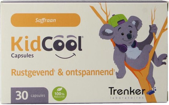 KidCool Capsules Saffraan Rustgevend & ontspannend 30 capsules 100% Natuurlijk met een koala.