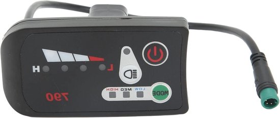 Elektrische Fiets Power Display Meter Waterdicht 5-pins Interface ABS Behuizing LED-displaypaneel voor Fietsen (36V