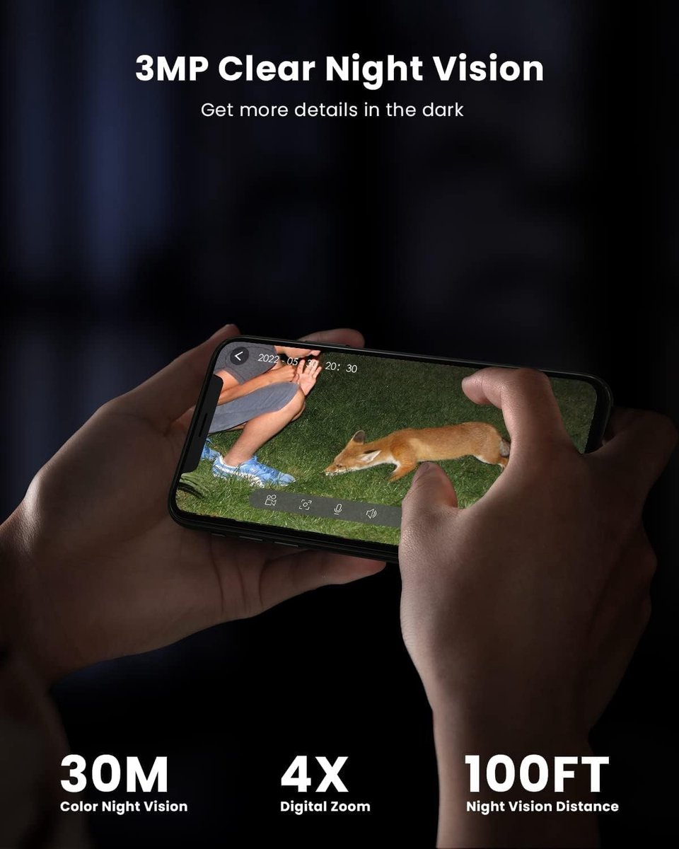 ieGeek 2K PTZ Bewakingscamera Draadloos met Solar Zonnepaneel - afbeelding 2