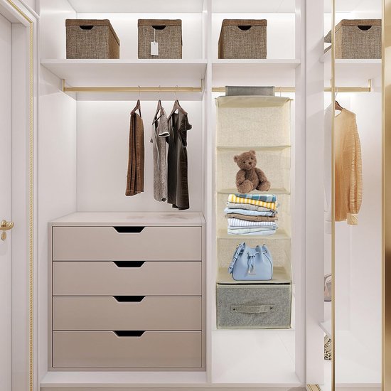 6 Vakken Organizer voor het Opbergen van Kleding en Accessoires